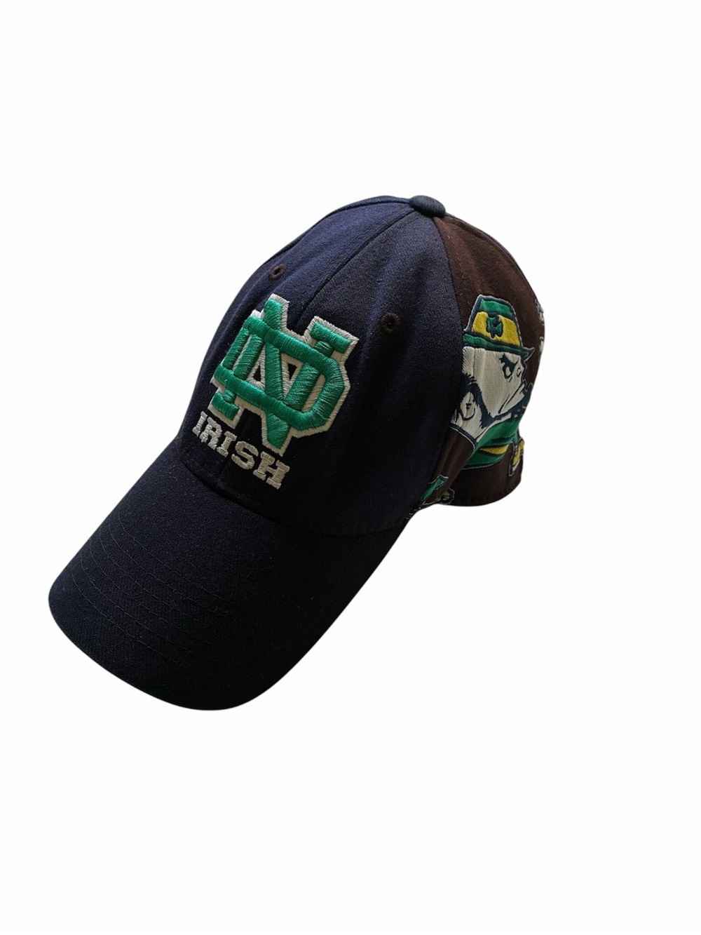 Top of the World Notre Dame Navy Green Brown Irish Logo Hat